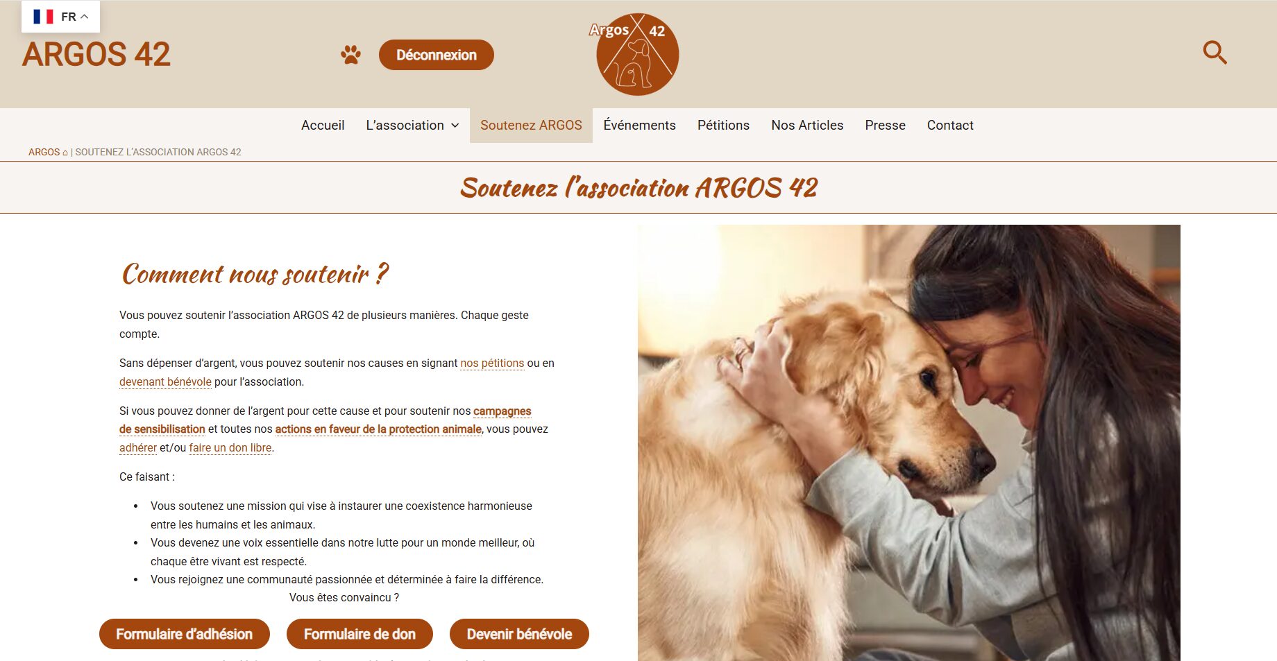RESERVÉ ADHÉRENTS - ARGOS 42 - La protection animale