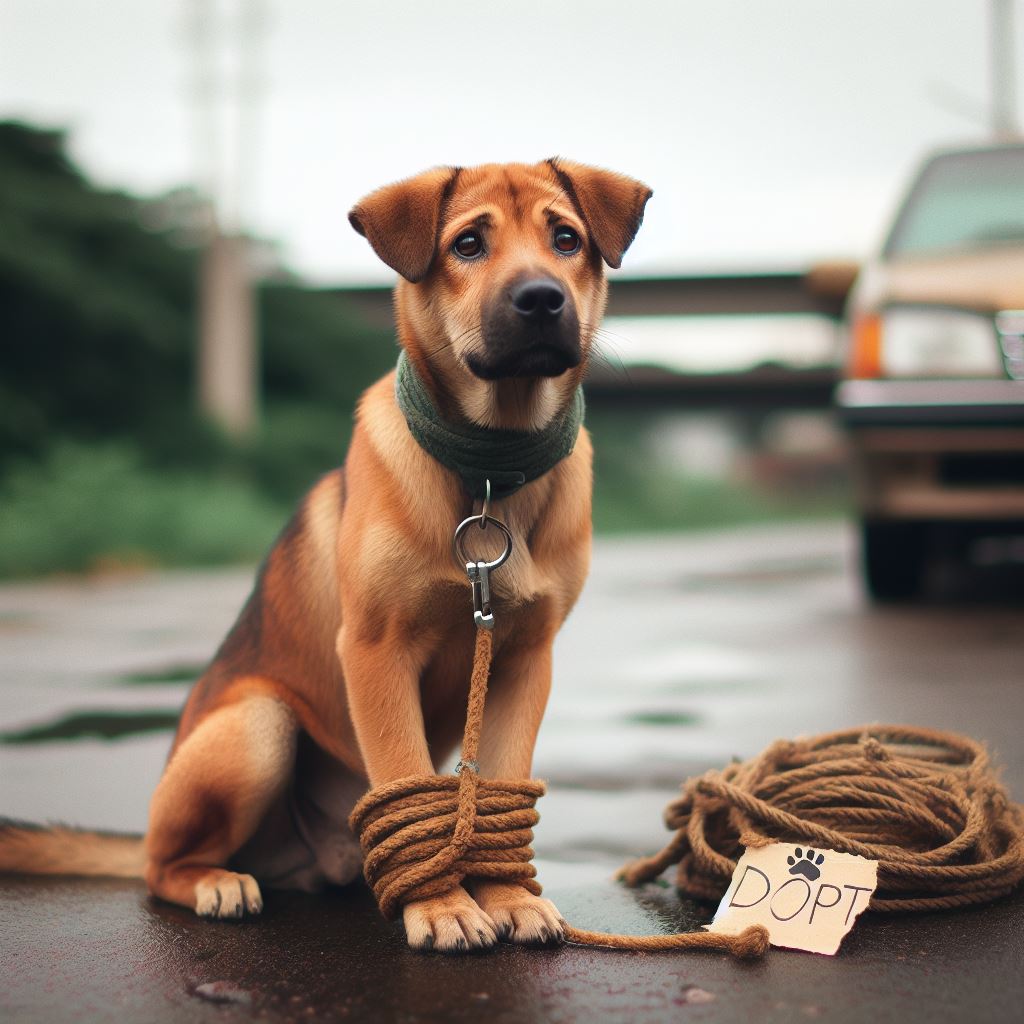 Chien abandonné agir