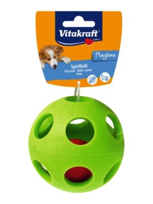 Balle sonore à double effet pour chien, jouet en caoutchouc et mousse ARGOS42